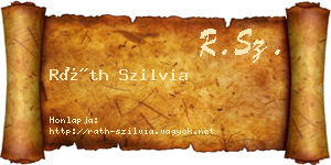 Ráth Szilvia névjegykártya