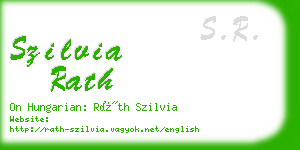 szilvia rath business card